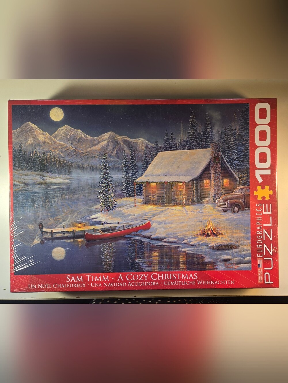 EuroGraphics 1000-Piece Jigsaw Puzzle - Sam Timm "A Cozy Christmas"